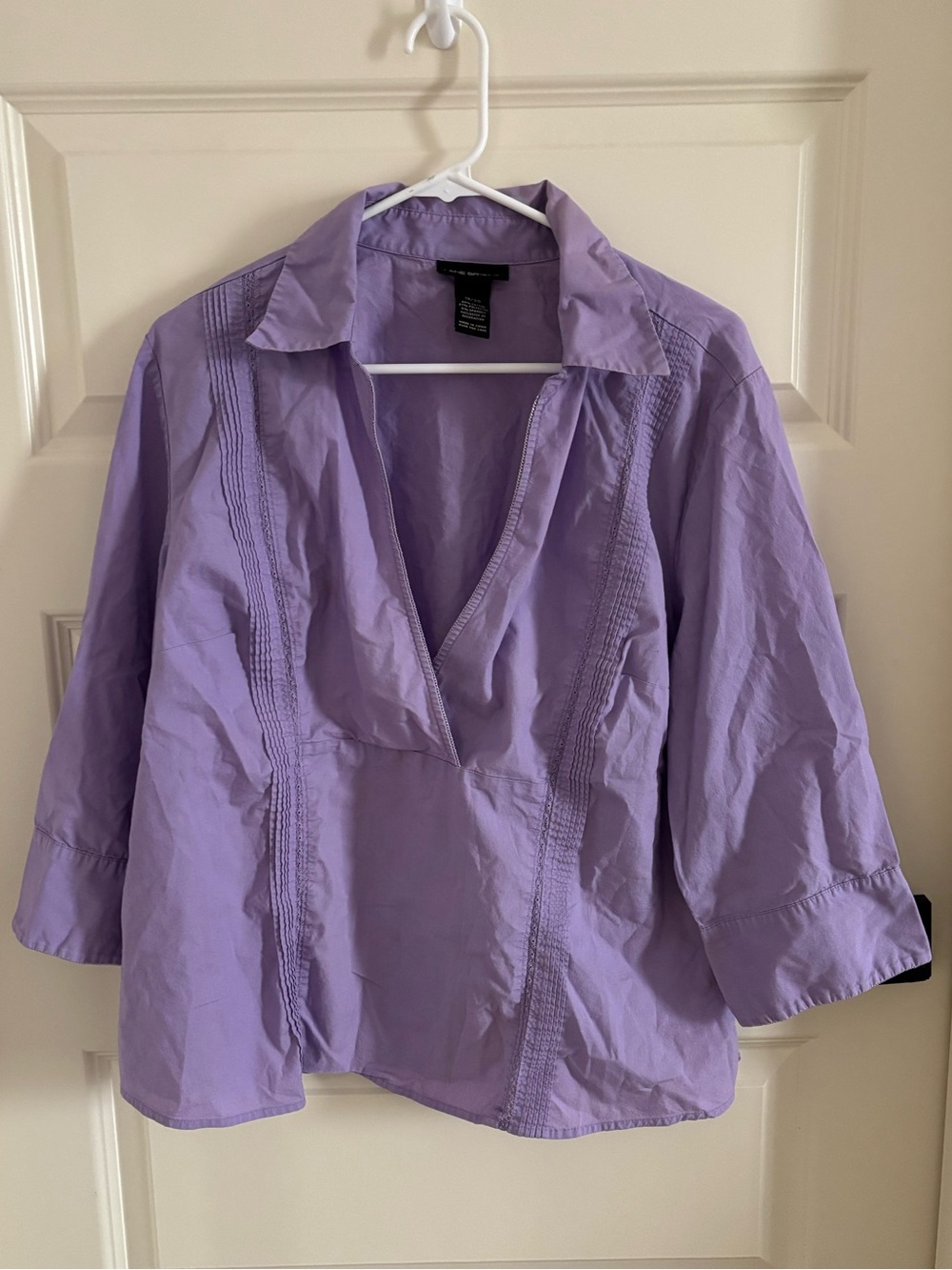 Lane Bryant Lavender Button-Front Blouse